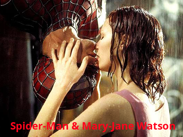 Le baiser Spiderman et Mary-Jane Watson - 640 x 480