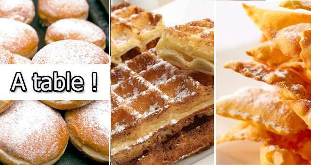 A table : place aux crêpes, beignets et gaufres !